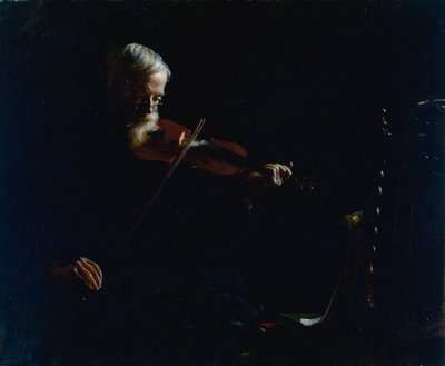 Viejo violinista de Charles Courtney Curran